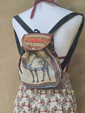 Dubai Tapestry Drawstring Small Bucket Bag
